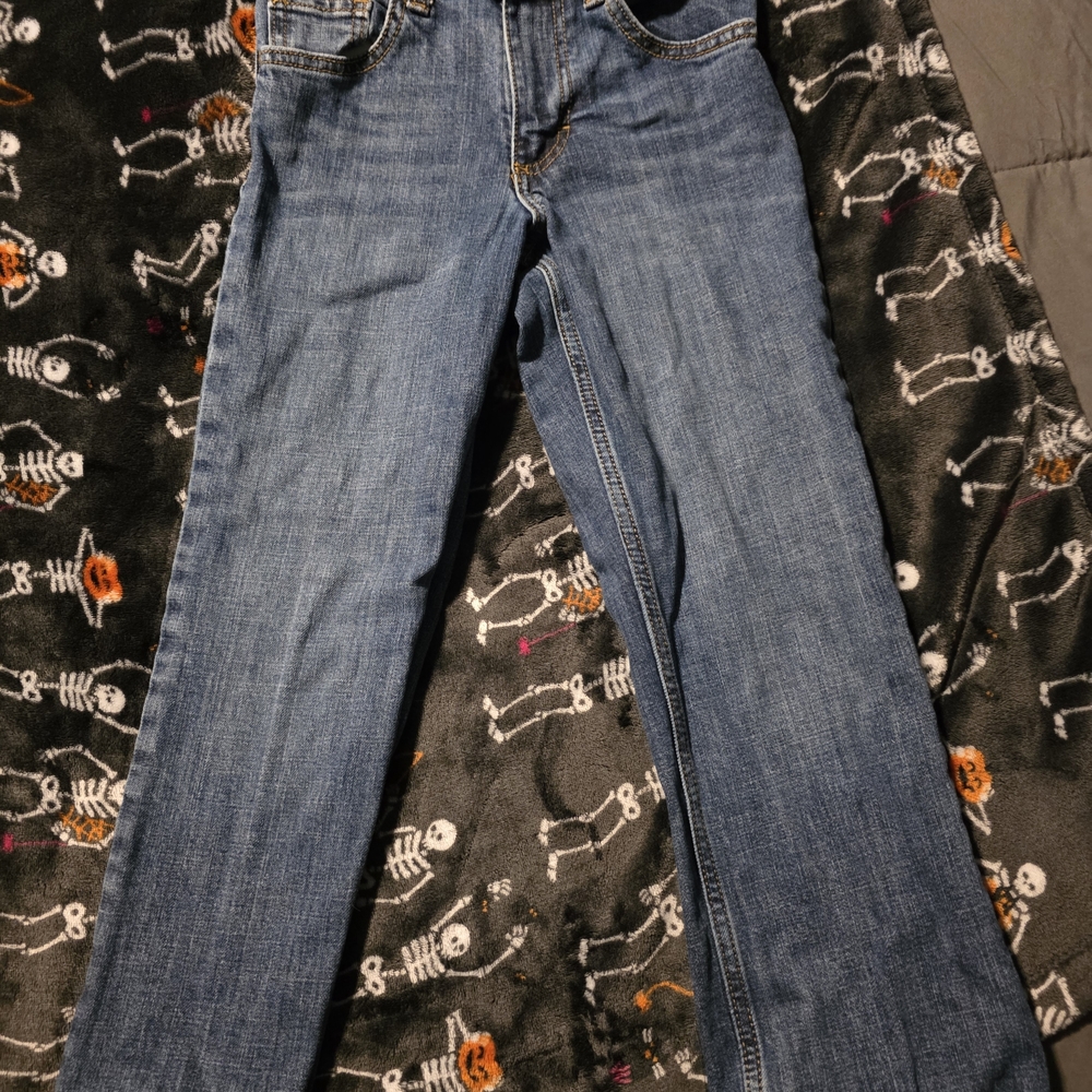 Kids Boys Size 7 Slim Wrangler Classic Boot Denim Jeans in Blue